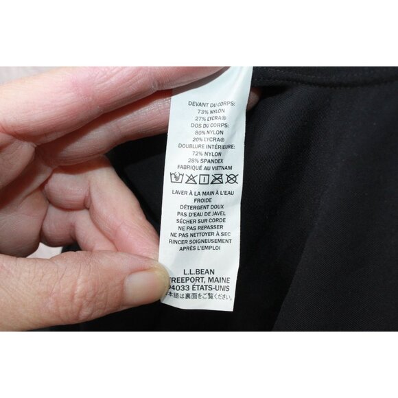 LL Bean Shaping Swimwear Tanksuit Black Size 8 - Picture 9 of 10